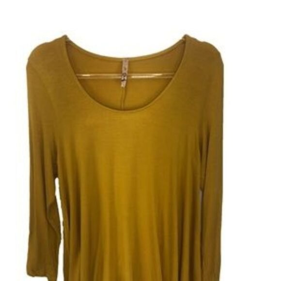 Boho Style Yellow Gold Flowy Tunic Dress - Picture 2 of 3